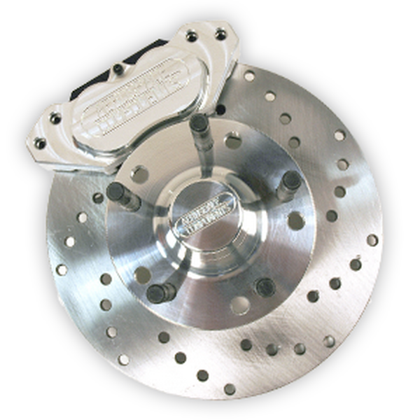 4 Piston Front Pro-Street Drilled, Slotted, Plated Brake Kit 70-78 Camaro